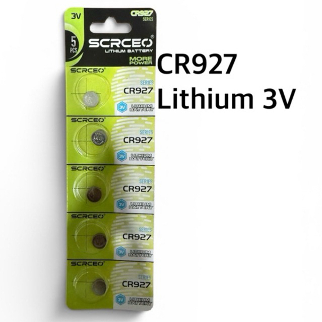 BATTERY Lithium CR927 3V แผง5ก้อน(SCRCEO)