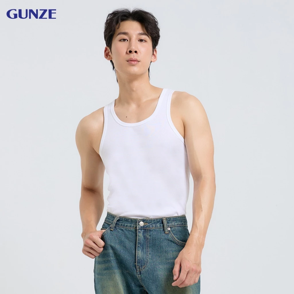 GUNZE กุนเซ่ เสื้อกล้ามผู้ชาย คอกลม สีขาว (WH) รหัส GS1621