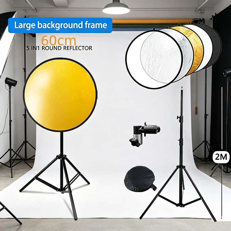 แผ่นรีเฟล็กซ์ สะท้อนแสง 5in1/Reflector reflector แผ่นสะท้อนแสงพับได้ สำหรับถ่ายรูป ไลฟ์สดแบบพกพา