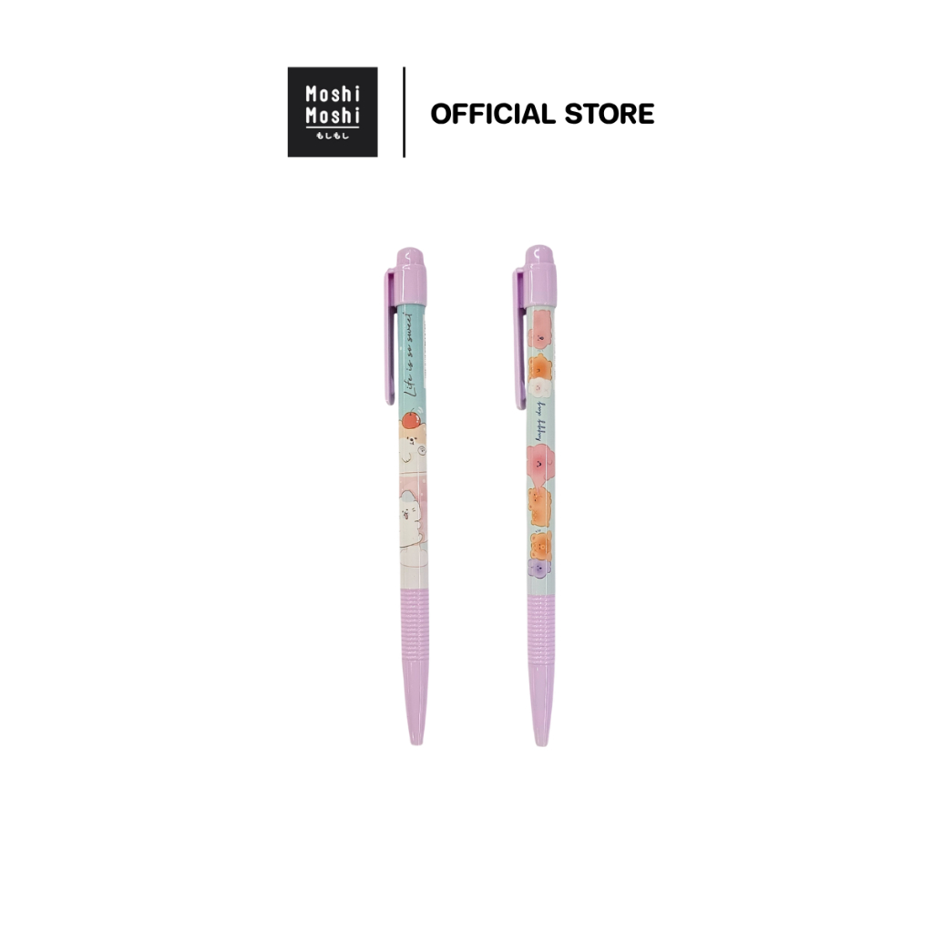 Moshi Moshi ปากกาลูกลื่น ปากกาน้ำเงิน (1 แพ็ค 2 แท่ง) รุ่น 7100067174 และ 7100067205