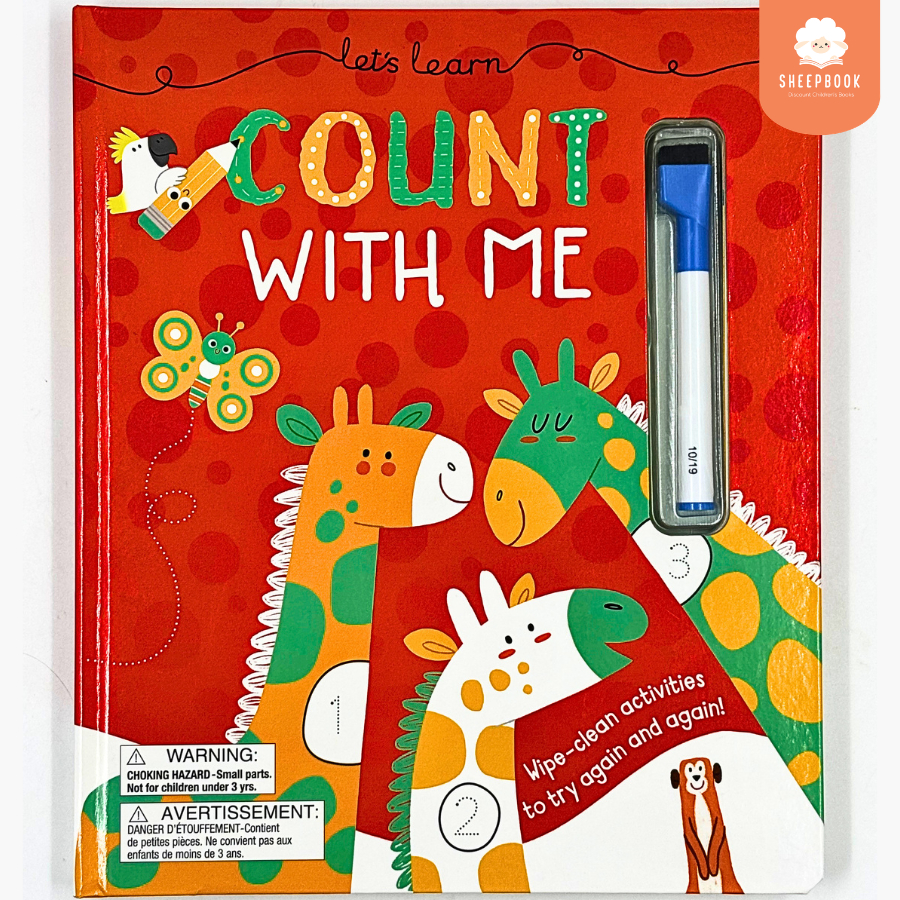 บอร์ดบุ๊คเล่มใหญ่ Let's Learn: Count with Me ปากกาเขียน-ลบได้ J1B7