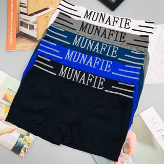 กางเกงในผู้ชาย รุ่น （คละสี 5/10 ชิ้น )กางเกงในบ็อกเซอน์ MUNAFIE ระบบายอากาศ ไร้รอยต่อ ใส่สบาย