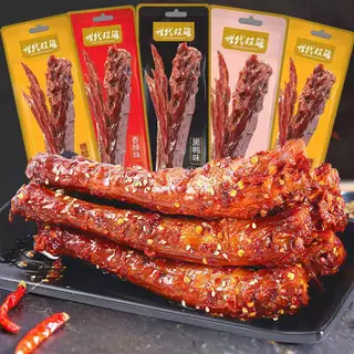 酱鸭脖 คอเป็ด ปรุงรสสำเร็จรูป คอเป็ดอบปรุงรส ซอสหม่าล่าเปรี้ยวหวาน อาหารว่างทานเล่น (คละรส คละสี1ซอง)