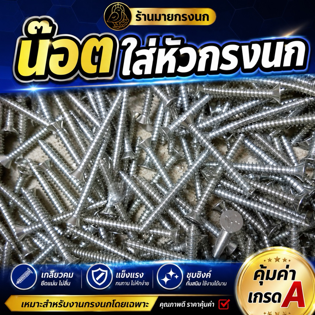 🔩🪛น๊อต ใส่หัวกรงนก🔩🪛 [ชิ้นละ]