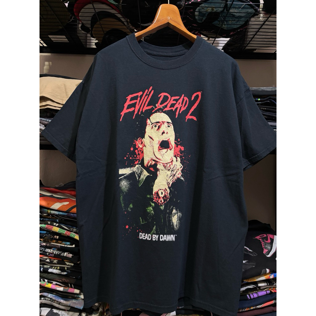 เสื้อยืดหนังภาพยนต์ ซีรีส์ EVIL DEAD2 แท้💯 มือ2 สภาพดี