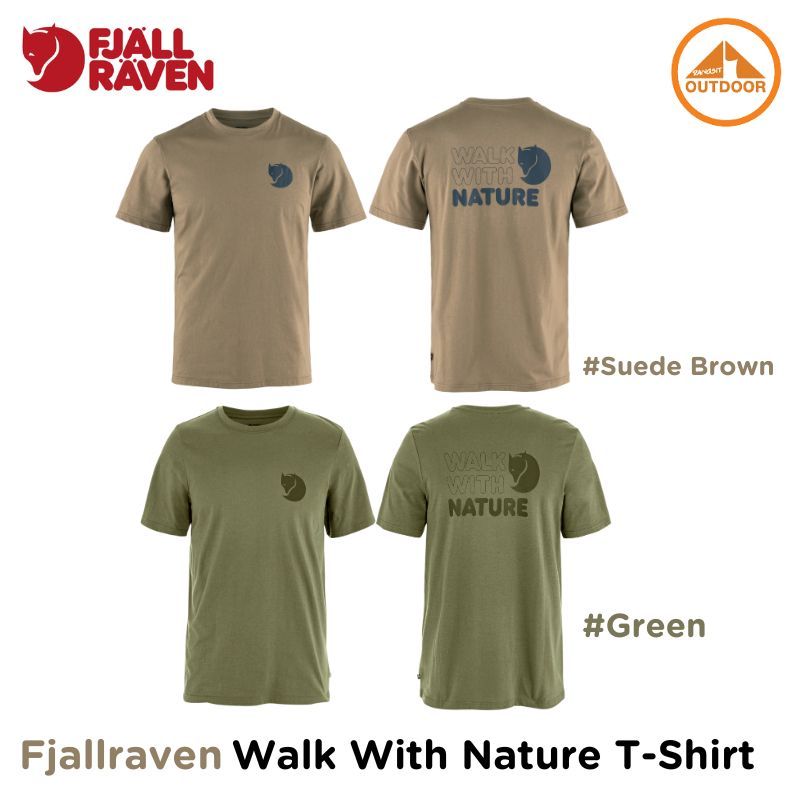 Fjallraven Walk With Nature T-Shirt Men เสื้อยืดลิขสิทธิ์แท้จาก Fjällräven ประเทศสวีเดน