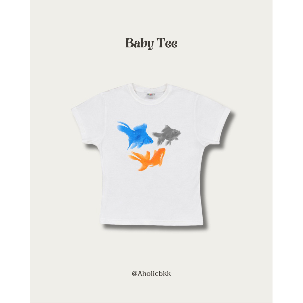 AHOLICBKK | เสื้อทรง BABY TEE - Bubbles Blossom Tee