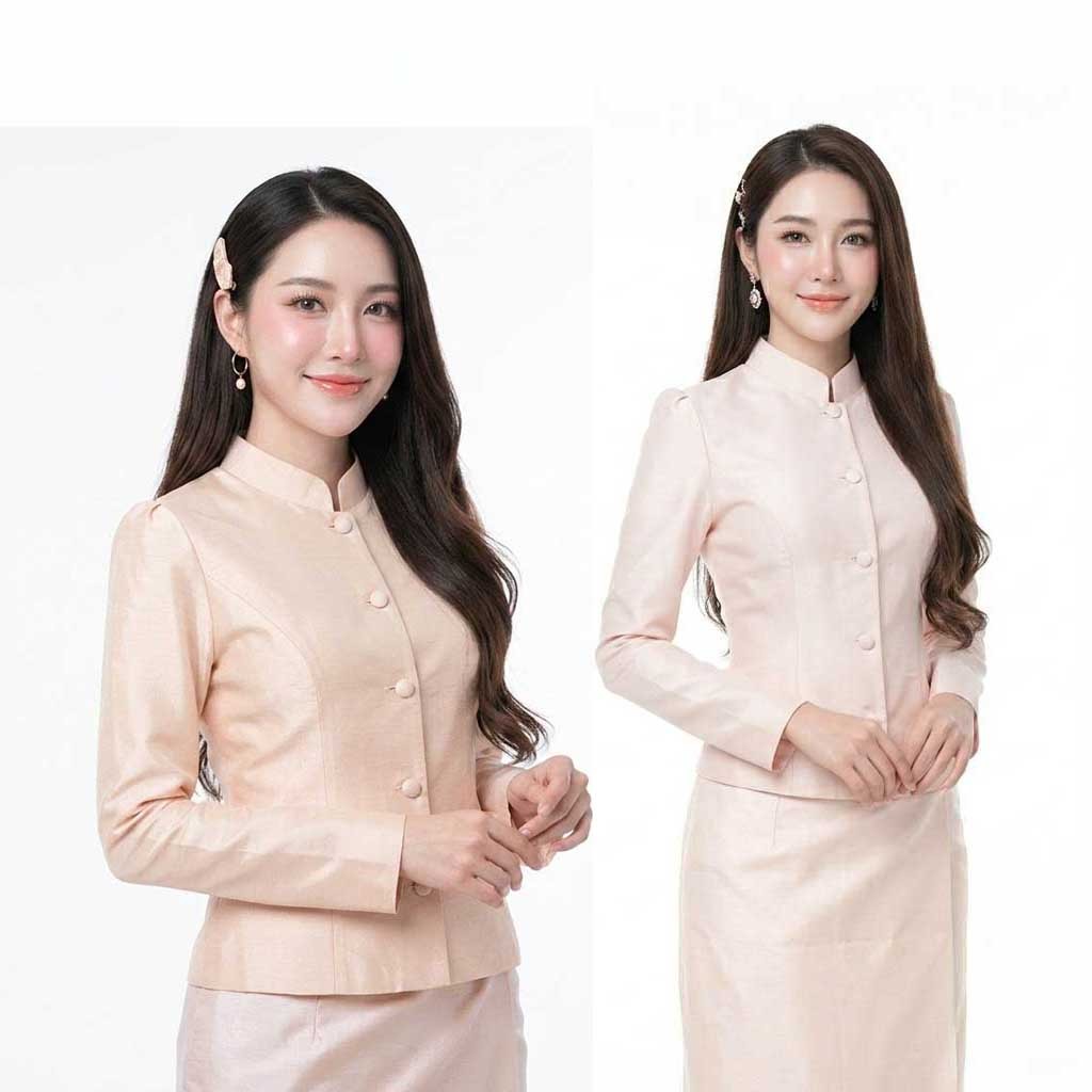 [ขายแยกชิ้น-พร้อมส่ง] เสื้อไทยจิตรลดา ไทยเรือนต้น ผ้าถุงสำเร็จรูป รหัส M1 M13 ทท8 ศ14 ไหมสี่เส้น อัดกาวเต็มชุด ทรงสุภาพ