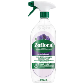 New! Zoflora โซฟลอรา สเปรย์น้ำยาฆ่าเชื้อ แอนตี้ไวรัสและแบคทีเรีย เซอร์เฟส คลีนเนอร์ กลิ่นมิดไนท์ บลูม 800มล.