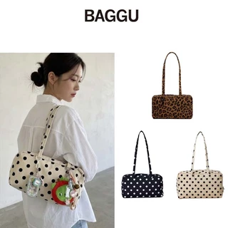 『BAGGU』🇭🇰 Baggu Leopard Print Polka Dot Nylon Handbag กระเป๋าถือไนลอนลายเสือดาวลายจุด