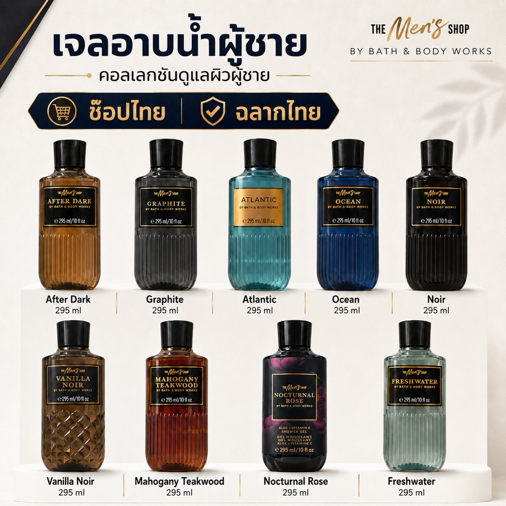 Bath & Body Works The Men’s Shop / Men’s Collection Body Wash 3-in-1 เจลอาบน้ำผู้ชาย 3-in-1 ช้ได้ทั้งผม ใบหน้า และผิวกาย