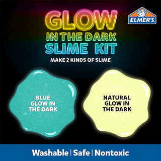 Elmer's ชุดทำสไลม์ สีนีออนเรืองแสง เอลเมอร์ส โกลว์ คิท (แพ็ค 4 ชิ้น) คละสี Elmer’s Glow In The Dark Slime Kit, Includes