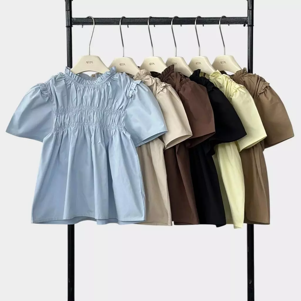 Atipashop - Dolly Smock Top เสื้อสม็อคแขนสั้น ทรงน่ารัก