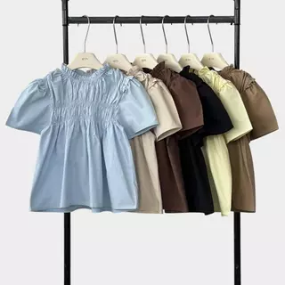 Atipashop - Dolly Smock Top เสื้อสม็อคแขนสั้น ทรงน่ารัก