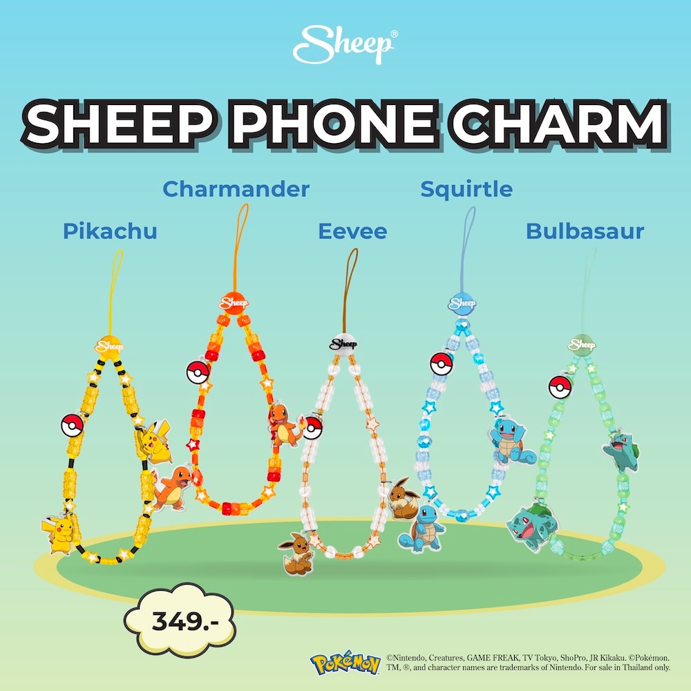 [Strap Pokemon] Pokémon Collection Strap Phone Charm  สายคล้องมือถือ สุดน่ารัก ลิขสิทธิ์แท้ซานริโอ้ ลายโปเกมอน