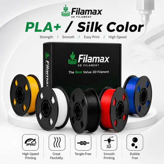 Filamax เส้นพลาสติก Silk PLA+ ระดับพรีเมียม (1.75 มม. 1 กก.) ไร้กลิ่น ไหลลื่น ปริ้นง่ายกว่า สำหรับเครื่องพิมพ์ 3D