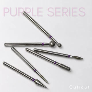 CUTICUT 🟣Diamond bit Purple Series 6 ตัวเลือก หัวเจียสีม่วงสำหรับเจียหนัง เตรียมหน้าเล็บ