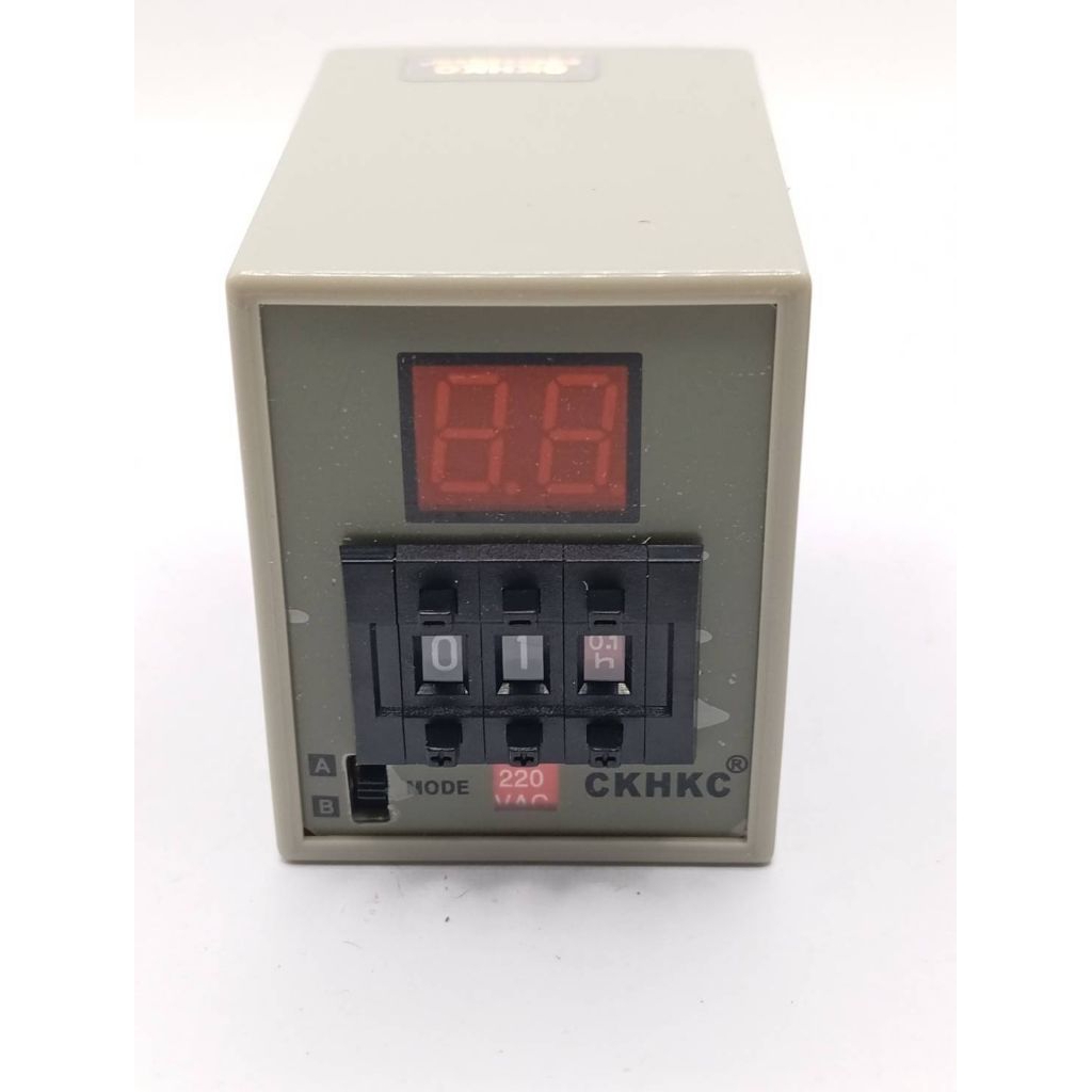 AH3D-DM. 220V รีเลย์ตั้งเวลาดิจิตอล (Digital Timer Relay) รุ่น AH3D-DM ยี่ห้อ CKHKC สินค้าใหม่พร้อมส