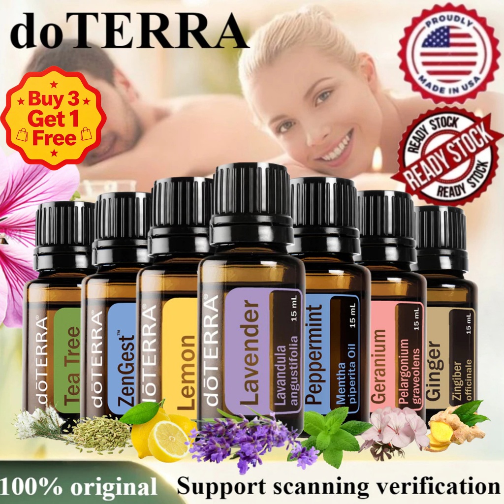 doTERRA Essential Oil 15ml โดเทอร์ร่า น้ำมันหอมระเหยแท้ ใช้ในดิฟฟิวเซอร์ ทาผิว ดื่มได้ หลายรสกลิ่นยอดนิย