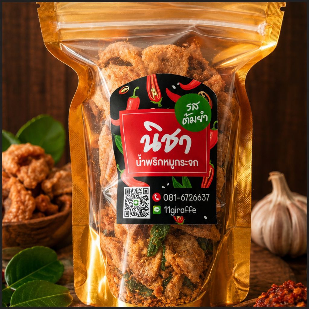 ✅เชตสุดคุ้ม 3ถุง=99.-✅น้ำพริกหมูกระจกขนาด 70 กรัม หมูกระจกคุณภาพดี กรอบ อร่อย รสชาติลงตัว