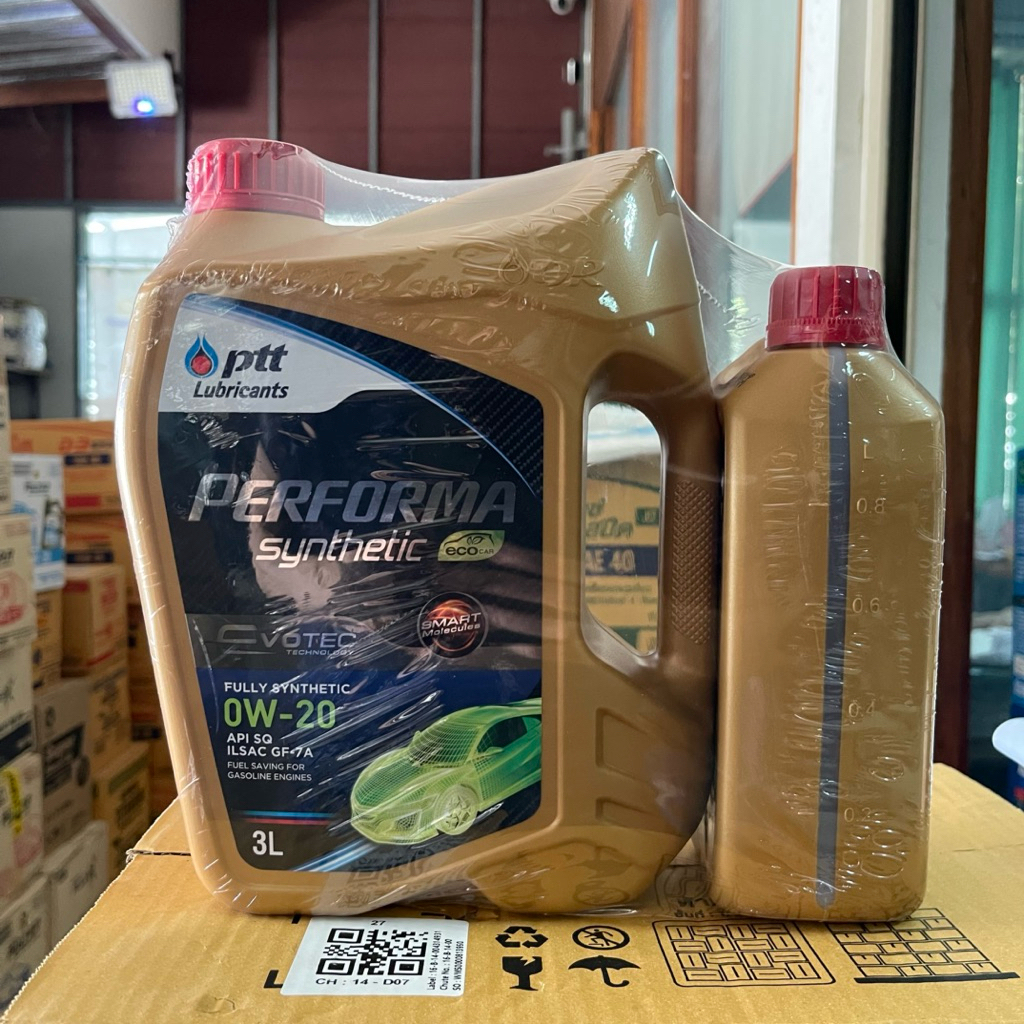 Ptt Performa Synthetic Eco Car 0W-20 (API SP) ขนาด 3+1L สังเคราะห์แท้ 100% สำหรับรถอีโคคาร์