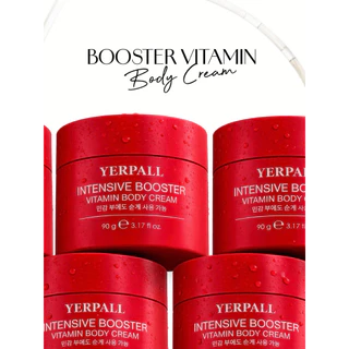 YERPALL FOREST ครีมโสมแดงบูสเตอร์ Booster Vitamin Body Cream บอดี้ครีมเข้มข้น ลดเลือนรอยแตกลาย 90g