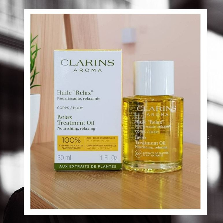 ของแท้ ฉลากไทย เคาน์เตอร์แบรนด์ CLARINS Relax Treatment Oil 30ml ออยล์บำรุงผิวกายอโรมา EXP.01/2029