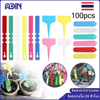 100 ชิ้น ป้ายชื่อต้นไม้แบบแขวน ป้ายแท๊ก ป้ายแทกต้นไม้ ป้ายชื่อต้นไม้ พลาสติก ป้ายชื่อแบบคล้องกิ่งไม้ ป้ายชื่อพลาสติก
