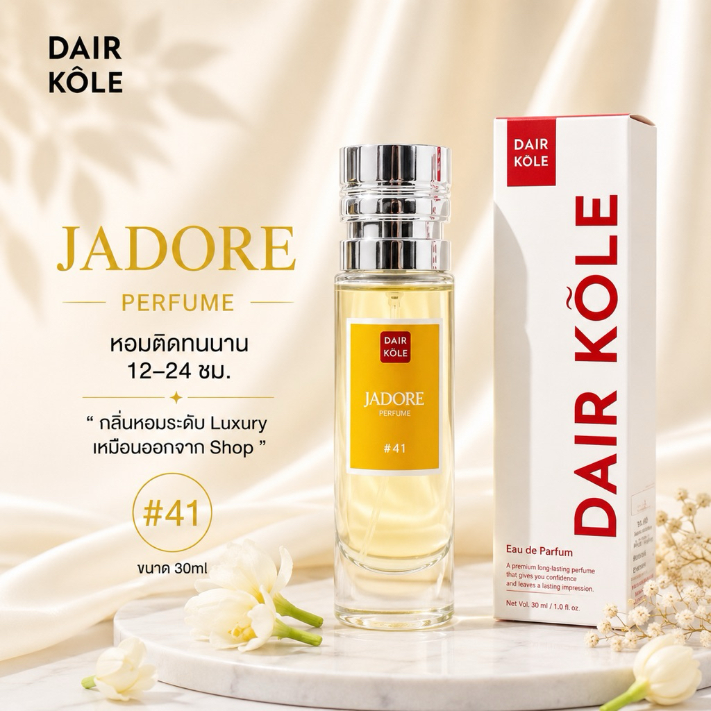 🔥กลิ่นShopแท้🔥น้ำหอมDAIR KOLE #41 D.JD  ติดทน12-24ชม. #น้ำหอมผู้หญิง #น้ำหอม #ติดทนนาน #น้ำหอมติดทน #DKPEFUME #DK