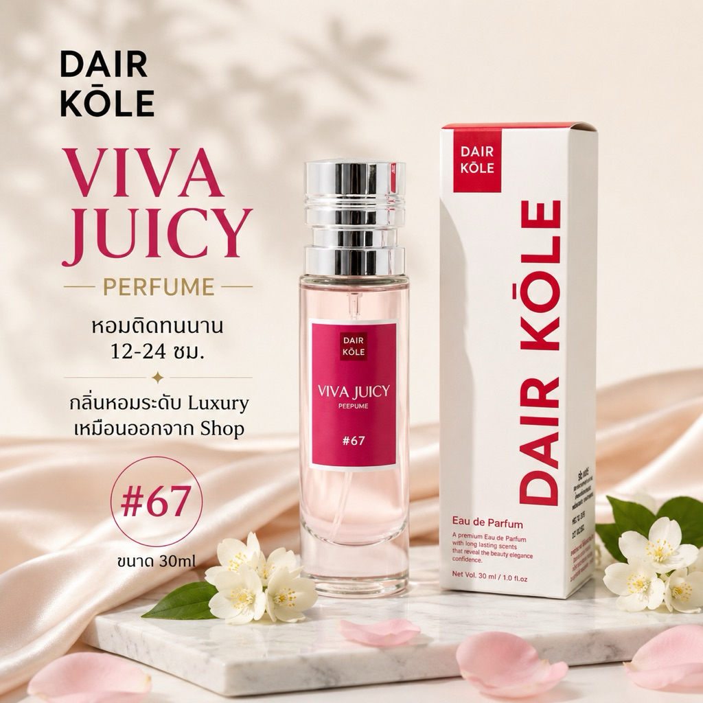 🔥กลิ่นShopแท้🔥น้ำหอมDAIR KOLE #67 วีว่า V.VJ ติดทน12-24ชม. #น้ำหอมผู้หญิง #น้ำหอม #ติดทนนาน #น้ำหอมติดทน #DKPEFUME #DK