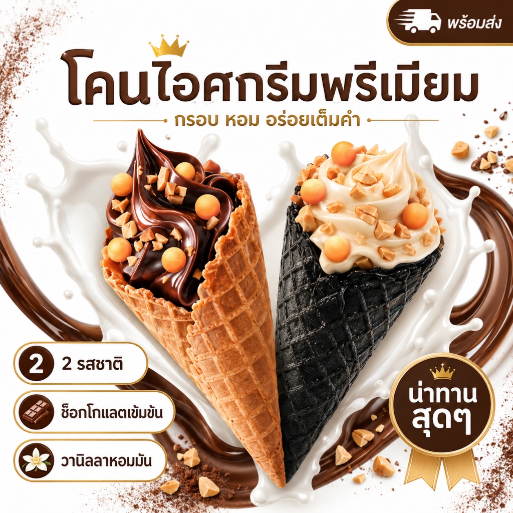 โกโก้บัตเตอร์+ไวท์ช็อกโคนชาร์โคล จับคู่ใหม่มาแรง