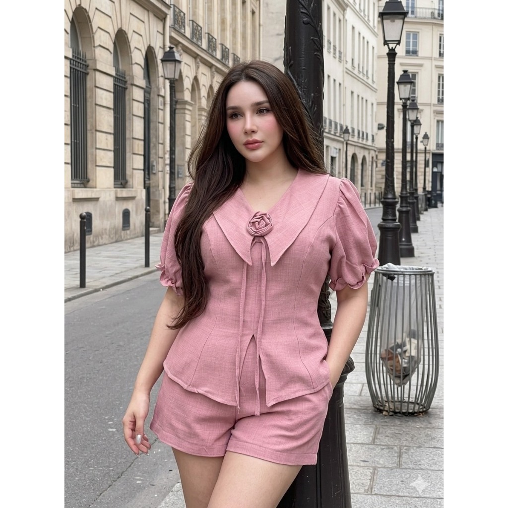 Maharani - Rosie Elegance ชุดเซท ขาสั้น - อก40-46“- #S115