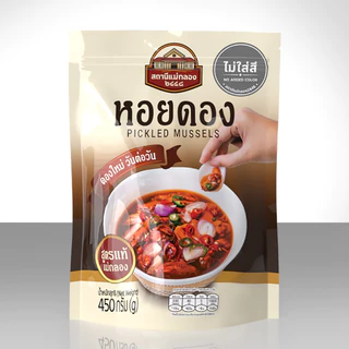 หอยดองแม่กลอง 4 ถุง สถานีแม่กลอง 2448 สูตรต้นตำรับ/ไม่ใส่สี/หวานน้อย/หมาล่า