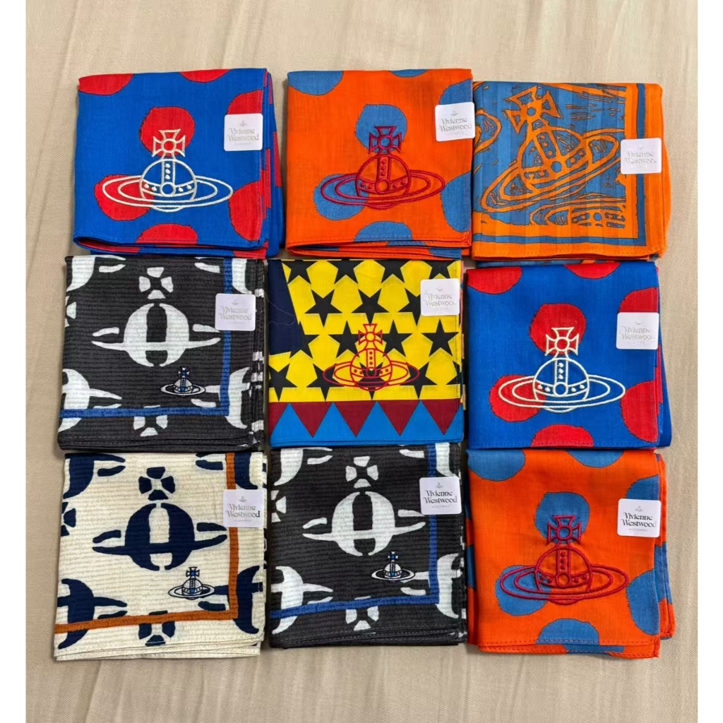 🇯🇵ล็อตสุดท้ายจากญี่ปุ่น! Vivienne Westwood ผ้าเช็ดหน้า/ผ้าขนหนูผืนเล็ก ลาย Orb มีให้เลือกกว่า 50 ลาย