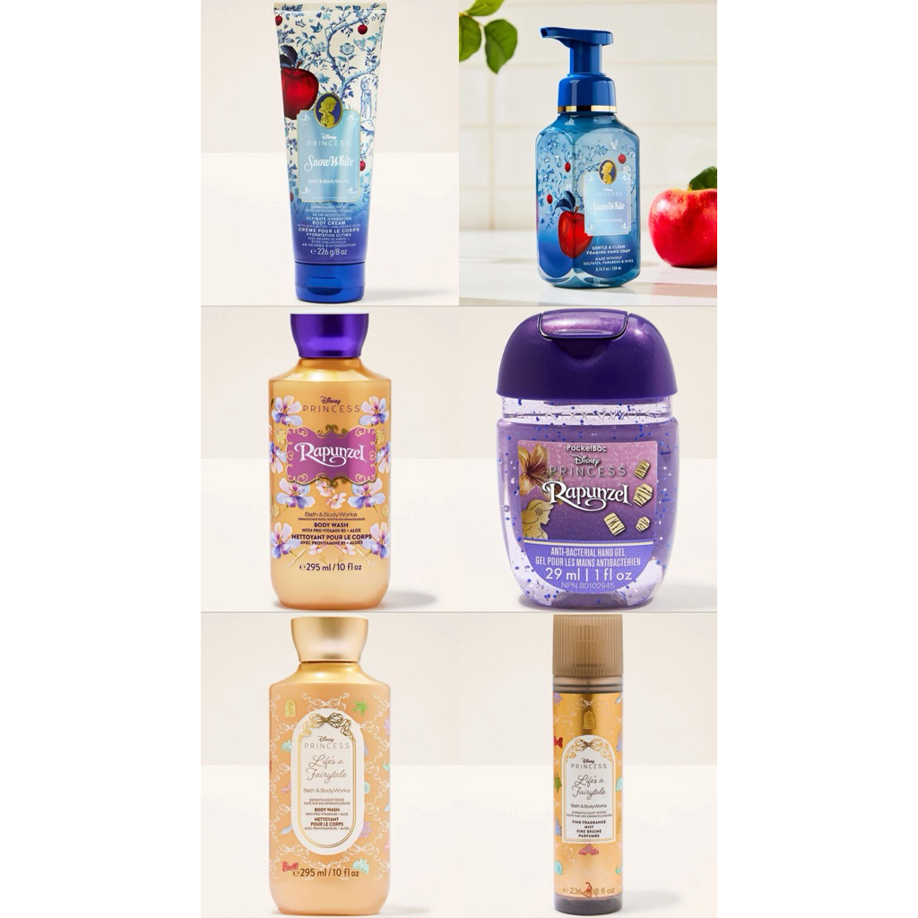 ✨พร้อมส่ง✨ของแท้จากช็อปมาเลย์💯 Bath&BodyWorks ✨👑Disney Princess🏰✨ สบู่ , เจลล้างมือ , โฟมล้างมือ , บอดี้ครีม
