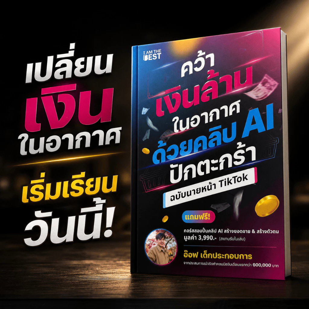 หนังสือ คว้าเงินล้านในอากาศ ด้วยคลิป Ai ปักตะกร้า ฉบับนายหน้า TikTok โดย อ๊อฟ เด็กประกอบการ thumbnail 10