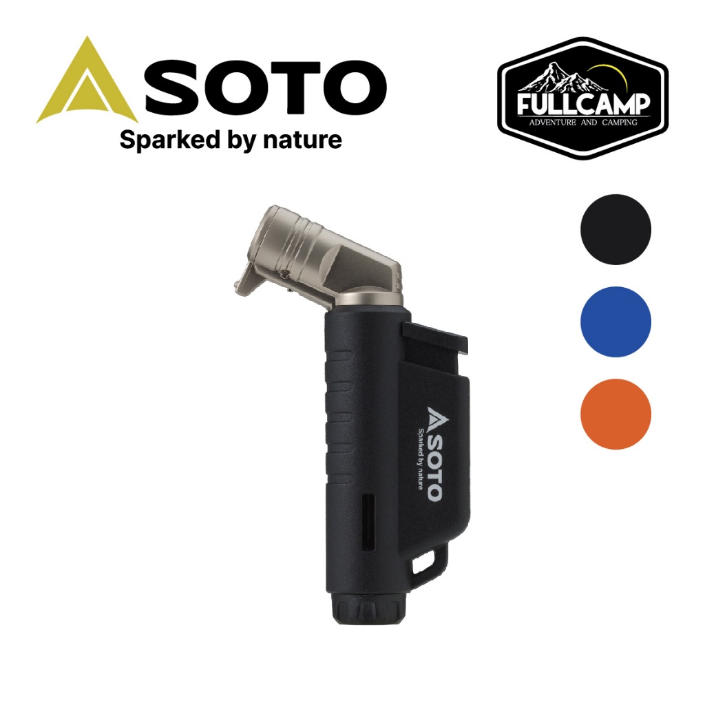 Soto Micro Torch Horizontal ไฟแช็คไฟฟู่ หัวงอ ไฟแช็คแก็สแบบเติมได้ หัวฟู่แคมป์ปิ้ง ไฟแช็คจุดตะเกียง