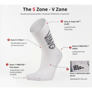 VING Essential Socks 2026 ถุงเท้า2นิ้ว/ไร้นิ้ว Tabi Crew / Essential Crew 360 Arch Support ( *ไม่ใช่ Box Set*)