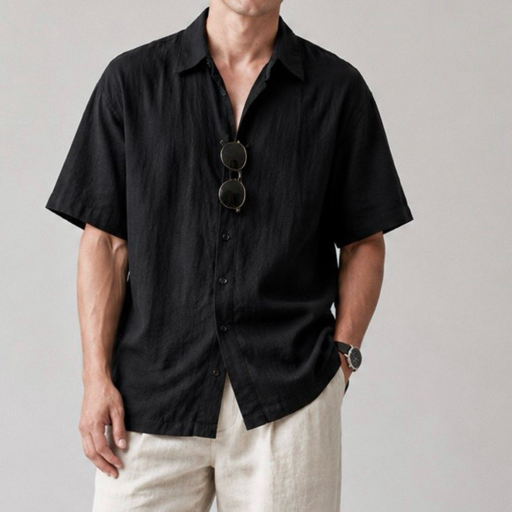 Essala Linen Shirt เสื้อเชิ้ตลินิน Unisex Minimal Urban Edge ระบายอากาศดี