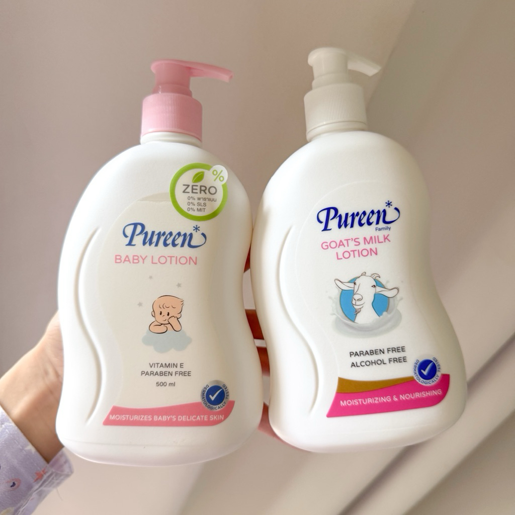 Pureen เพียวรีน โกทซ์มิลค์โลชั่น 500ml / เบบี้โลชั่น บำรุงผิว ปราศจากสารอันตราย