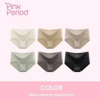 Pink Period กางเกงในผู้หญิง กางเกงในไร้ขอบ soft-fit เอวกลาง ยืดหยุ่นสูง ใส่สบาย