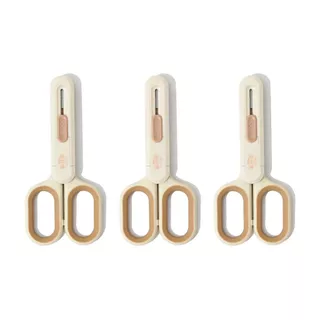 Mizoo กรรไกรและมีดคัตเตอร์ 2 in 1 กรรไกรการเคลือบฟลูออรีน พร้อมฝาครอบ ใช้งานอเนกประสงค์ สำหรับตัดผ้า กระดาษ ไม่เหนียวติ