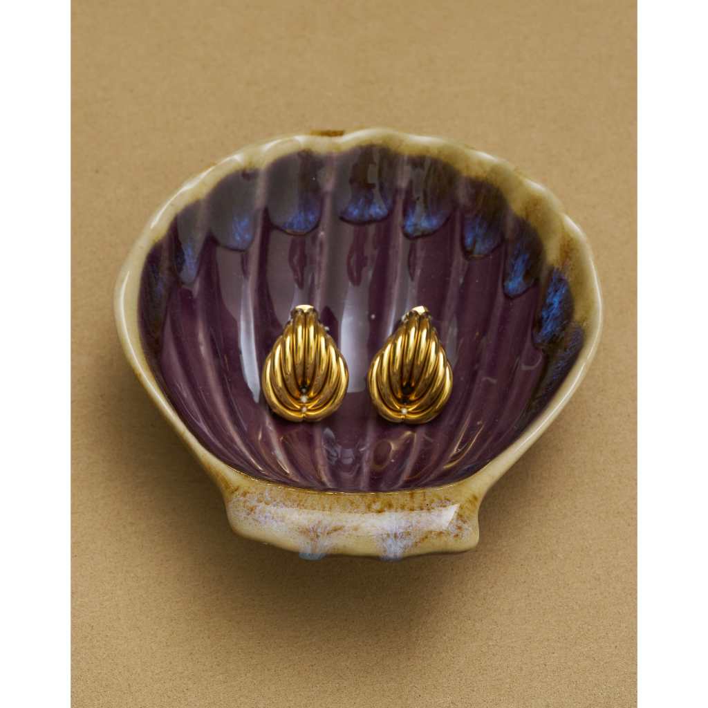 (Preorder) Adornment Club - Coil earrings gold ต่างหู ทอง l nickel free, waterproof แพ้ง่ายใส่ได้
