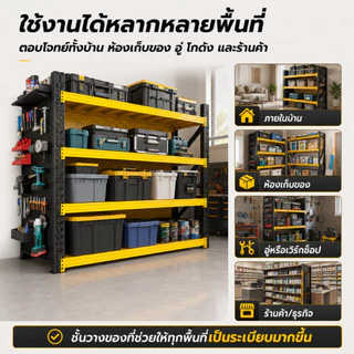 JJM ชั้นวางของ Pegboard ชั้นเหล็ก 4 ชั้น อเนกประสงค์ ปรับระดับได้ จัดวาง DIY แข็งแรง กันสนิม ใช้ในบ้าน