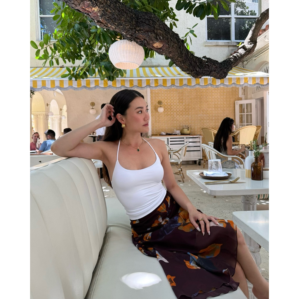 Lahv The Label - Edith Midi Skirt กระโปรงเอวต่ำระบาย