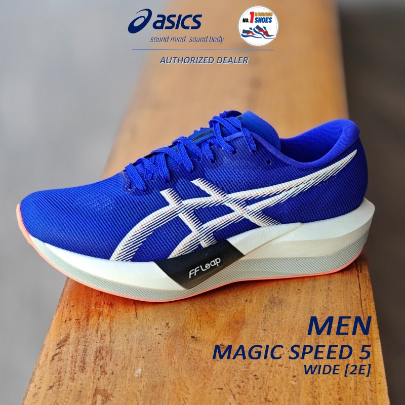 [WIDE] Asics รุ่น Magic Speed 5 2E 1013A184-400 สี Cobal burst/ white, FF LEAP+Carbon ของเเท้ 100%