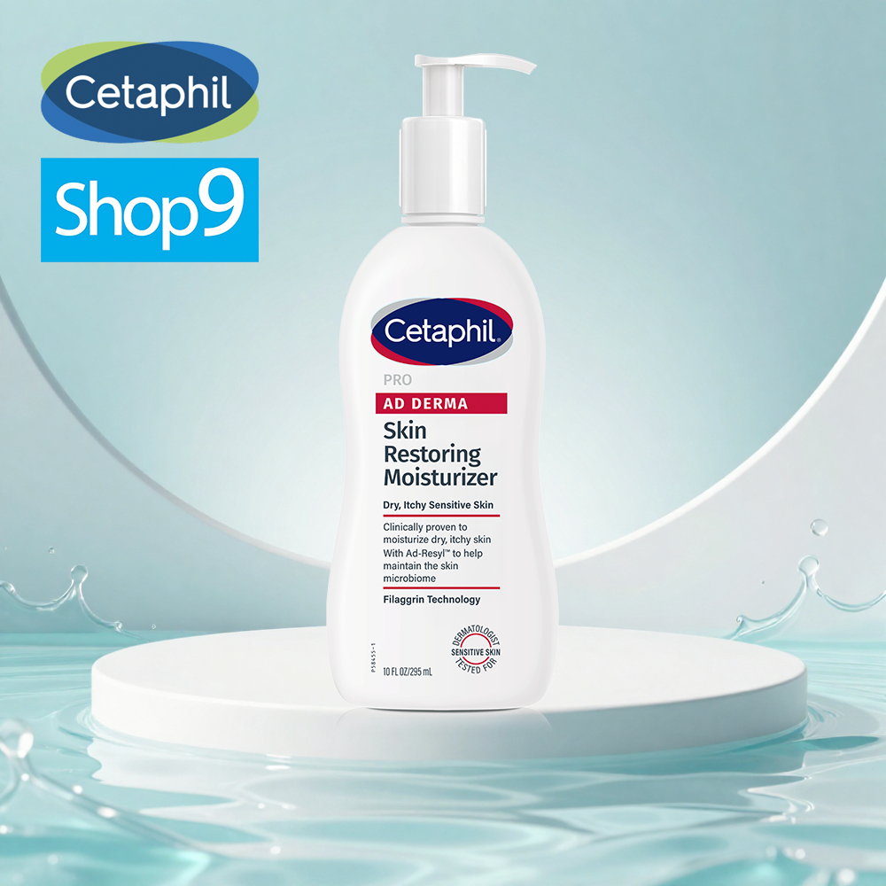 แท้ 05/2028 CETAPHIL PRO AD DERMA SKIN RESTORING BODY MOISTURIZER 295ML.