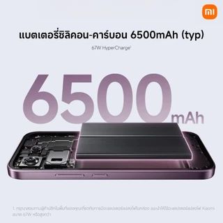 [66 HOT] XIAOMI 17T 15T 14T 5G 12+256/12+512 แบตเตอรี่ซิลิคอน-คาร์บอน 6500mAh + การชาร์จเร็ว 67W ไฮเปอร์ชาร์จ เลเซีย