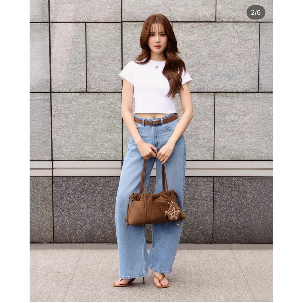 กระเป๋า Merge It Bag 26 รุ่นคุณ Bow Maylada ฟรีเข็มขัด สีน้ำตาล🤎