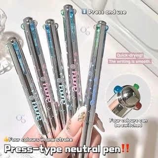 ปากกาลูกลื่น 4 สี 1 ด้าม เขียนลื่น สีชัด ดีไซน์ทันสมัย พกพาสะดวก สำหรับนักเรียนนักศึกษา